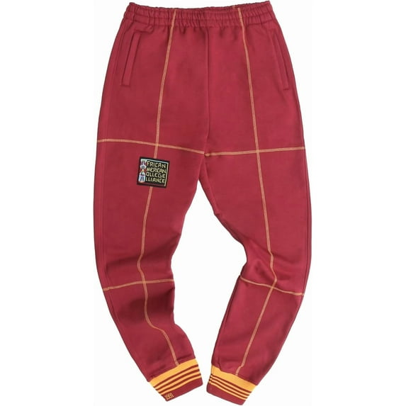 AACA Cozy Heavyweight Fleece Sweatpants for Men - Special Stitching Cinch Bottom Pocket with Zipper