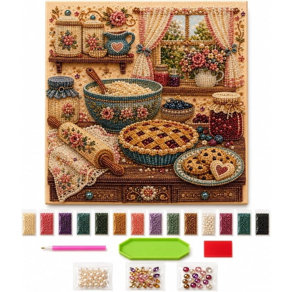 Cozy Hobby Rooms 3D Diamond Painting Kit, Drill Diamond
Mosaic Rhinestone Beaded Adult Canvas for Home Craft Studio Decor, Cozy Winter Country Studio & Home Wall Art Sets