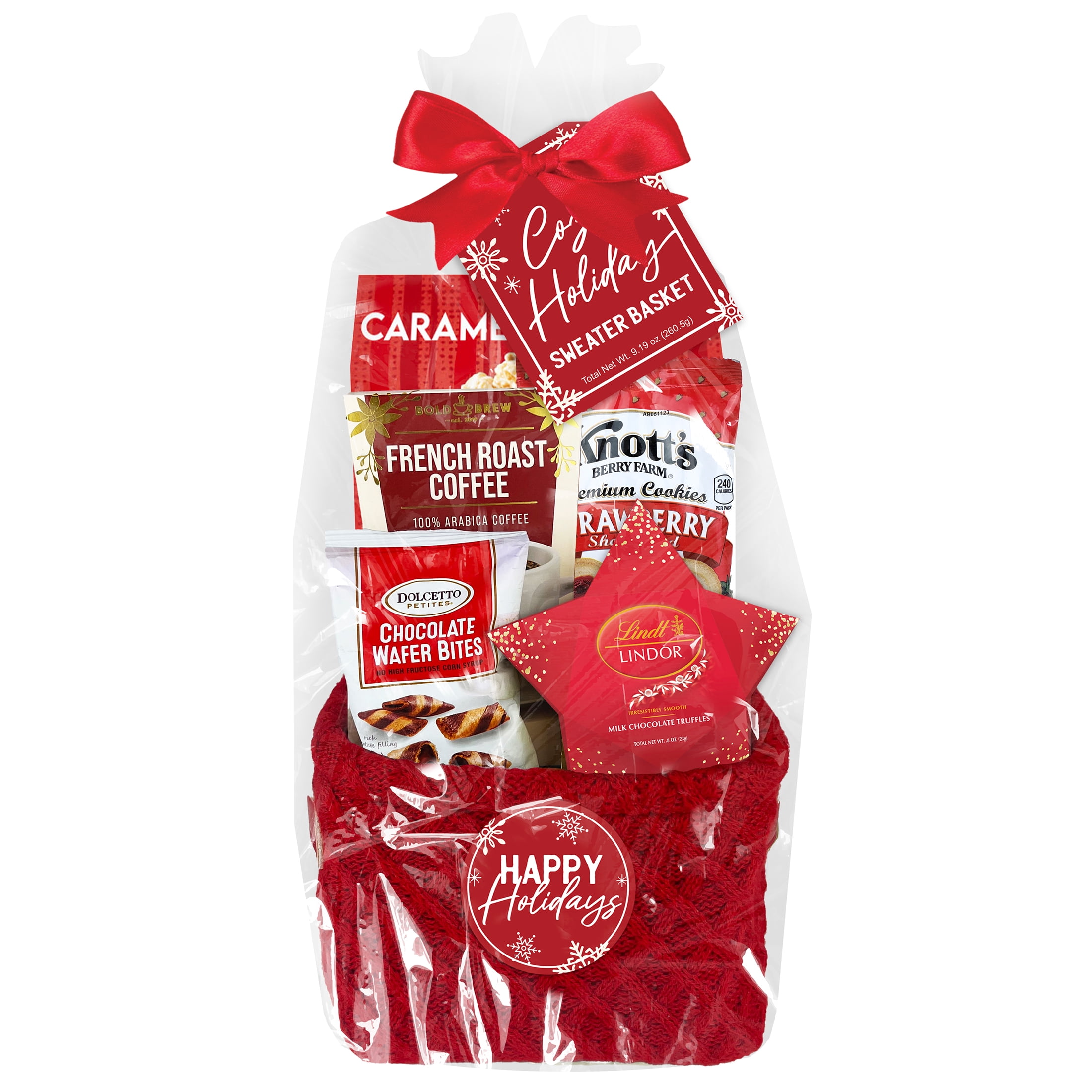 Cozy Holidays Sweater Gift Basket Red 7.5 oz