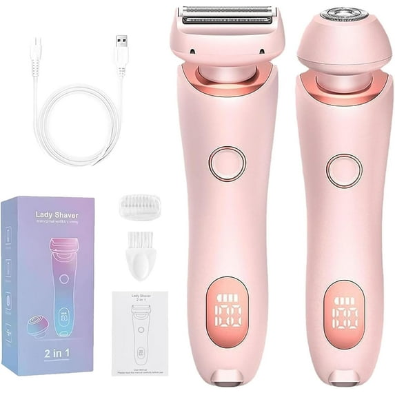 Cozy Home Razor, Cozy Home Electric Shaver for Women, Electric Shaver and Razor Rechargeable 2-in-1 Body and Facial Epilator, Ipx7 Waterproof, Wet & Dry Use (Pink,1PC)