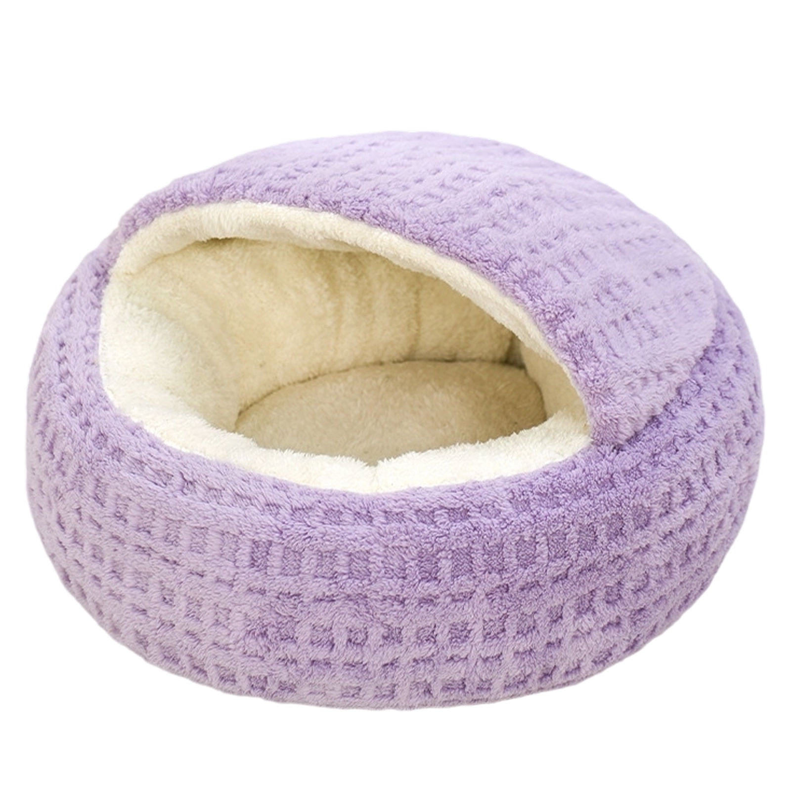 Cozy Hooded Pet Bed for Cats and Small Dogs - Semi Enclosed Warm Indoor Outdoor Warming for Puppy's Comfort and Rest