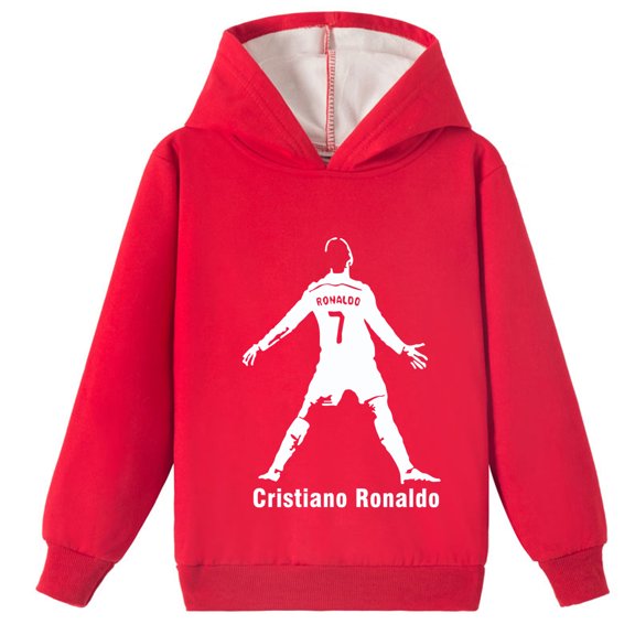 Cozy Hoodie Cristiano Ronaldo Fleece Brushed fits Winter School Casual Holiday Days