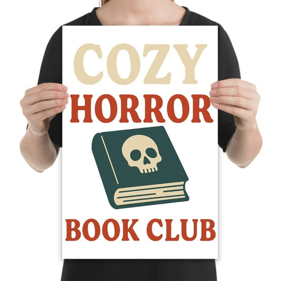 Cozy Horror Poster - 13x19 - Vintage Skull Print for Spooky Decor Gift