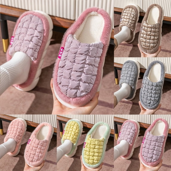 Cozy House Slippers For Women With Memory Foam Soft Warm Fuzzy Slippers Women Home Womens Slipper Shoes For Indoor Coffee 41
