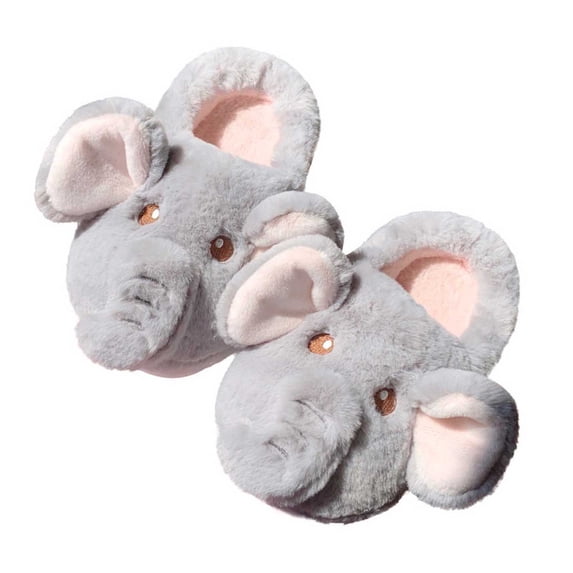 Cozy Indoor Slippers With Elephant Design For Home Use - Soft Sole Warm Comfort Shoes For Winter Days