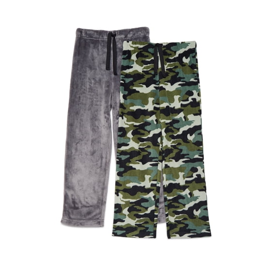 Cozy Jams Big Boys Holiday Plush Sleep Pants,Pajama 2-Pack, Sizes 8-20