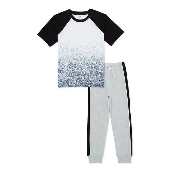 Cozy Jams Boys Short Sleeve Top and Joggers Pajama Sleep Set, 2-Piece, Sizes 8-16