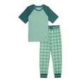 thumbnail image 1 of Cozy Jams Boys Short Sleeve Top and Joggers Pajama Sleep Set, 2-Piece, Sizes 8-16, 1 of 3