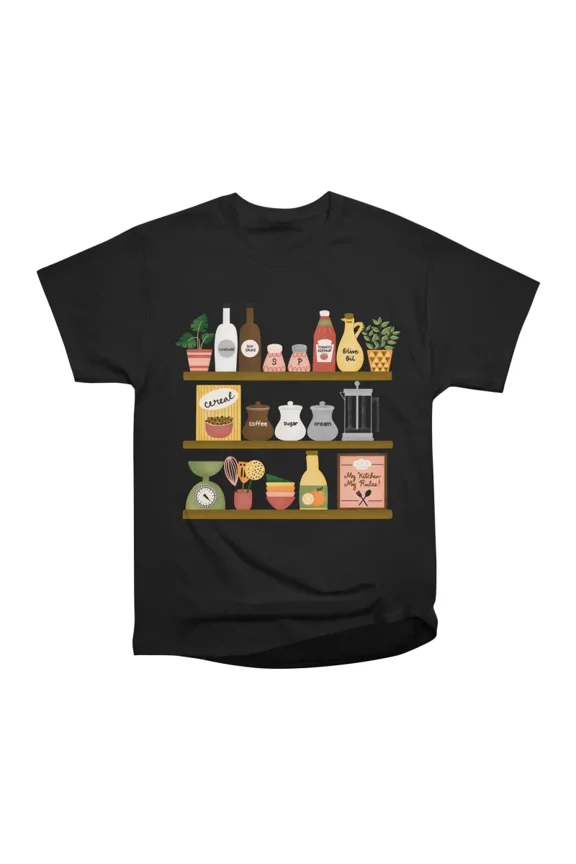 Cozy Kitchen Shelf T-Shirt Tee Gift For Him Merch For Her Apparel For Friend