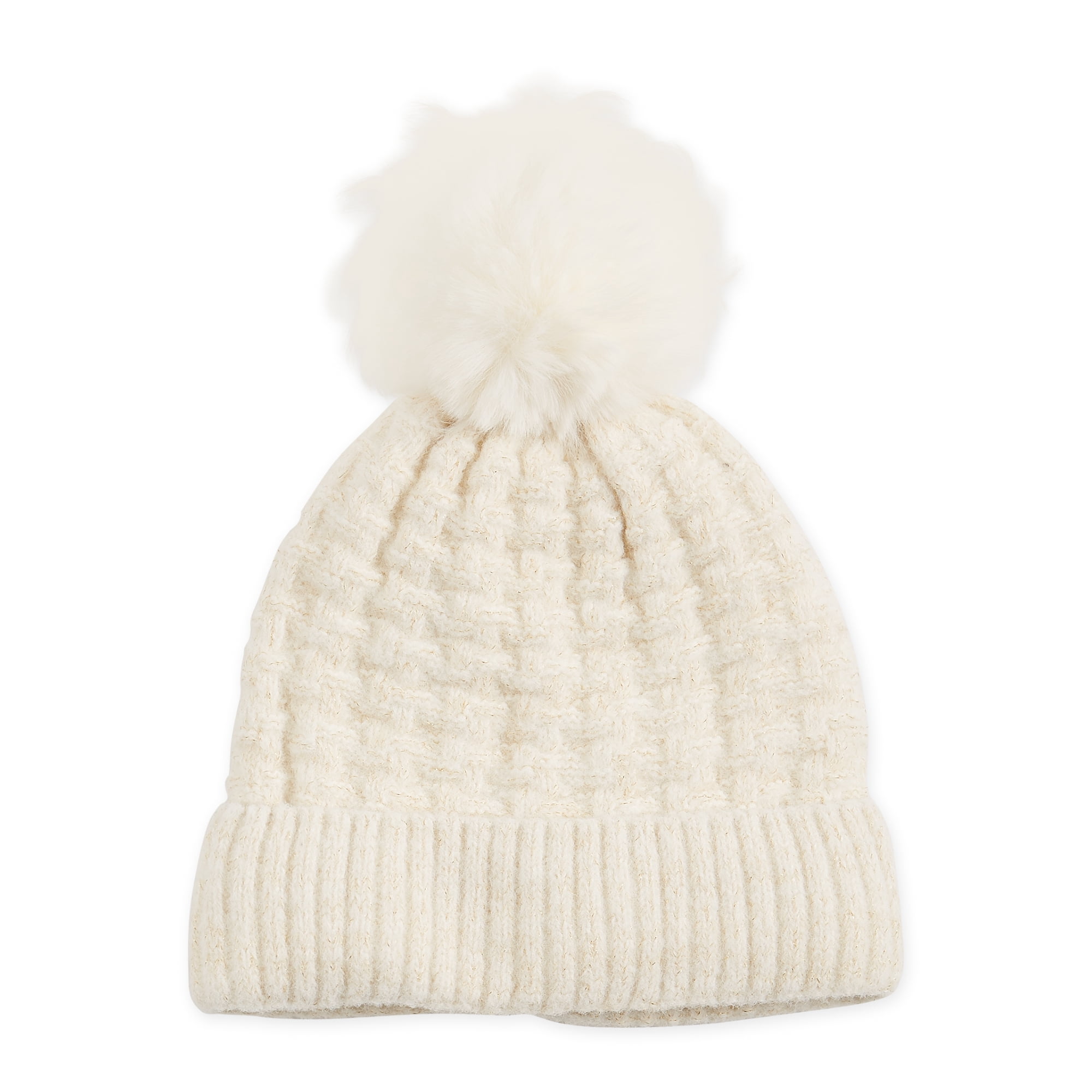 Fashionable & Timeless Cozy Knit Beanie - Cream - Walmart.com display picture 1