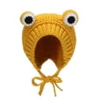 thumbnail image 1 of Cozy Knitted Frog Eye Beanie Hat for Autumn and Winter, Adjustable Warm Outdoor Cap, 1 of 6