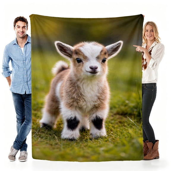Cozy Lamb Throw Blanket, Cute Baby Sheep Fleece Blanket Gift for Animal Lovers, Soft Decorative Blanket for Sofa Bed Couch Daily Use 30x40in(size: very small)
