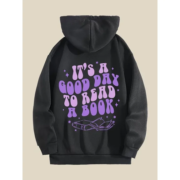 Cozy Letter Print 1 Side Hoodie S-5Xl