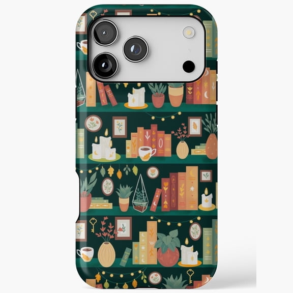 Cozy Library Book Reading Worm Fun Case for iPhone 11 12 13 14 15 16 17 Pro Max