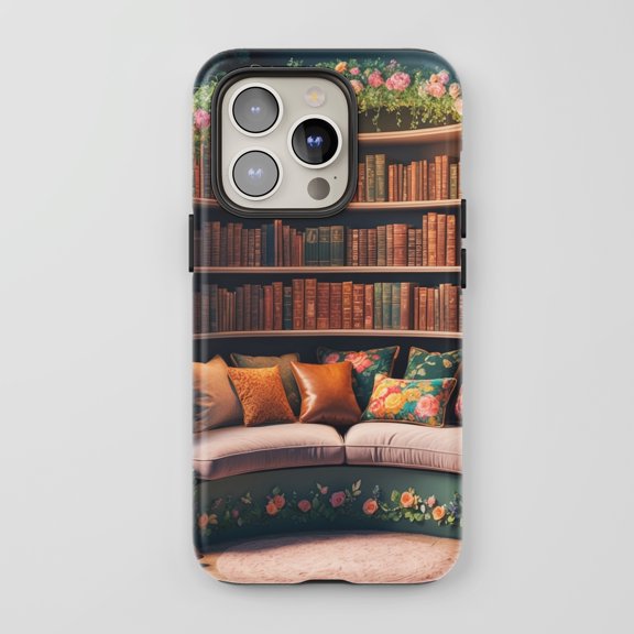 Cozy Library For All iPhone Series Protective Phone Case Vintage Aesthetic Multi-Color