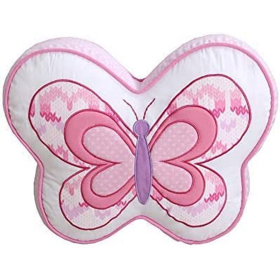 Cozy Line 17"x13" Cami Butterfly Knit Print Pink Purple Cotton Novelty Decorative Throw Pillow