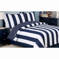 thumbnail image 1 of Cozy Line Ameristar Sailor Star Stripe Reverisble Cotton Quilt Set Full - Queen 3 Piece, 1 of 5