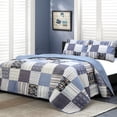 thumbnail image 1 of Cozy Line Home Fashion Daniel Striped Patchwork Quilt Set, 1 of 1