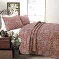 thumbnail image 1 of Cozy Line Home Fashion Lara Spice Paisley 3 Piece Reversible Quilt Set, 1 of 1