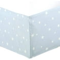 thumbnail image 1 of Cozy Line Home Fashions Pattered Star Polka Dot Light Blue Bed Skirt, Dust Ruffle with Split Corners, 16" Drop (Queen, Twin), 1 of 3