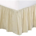 thumbnail image 1 of Cozy Line Home Fashions Patterned Stripe Bed Skirt, Dust Ruffle with Split Corners, 16" Drop (King & Queen), 1 of 3