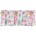 thumbnail image 1 of Cozy Line Mariah Pink Blue Floral Microfiber Window Valance, 1 piece, 1 of 4