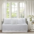 thumbnail image 1 of Cozy Line Victorian Medallion Matelasse Scalloped Edge 100% Microfiber 6-Piece Daybed Set, Solid White, 1 of 7