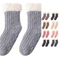 thumbnail image 1 of Cozy Lined Thermal Knee High Stockings For Women Warm Winter Hosiery Sleep Spa Slipper Socks, 1 of 6