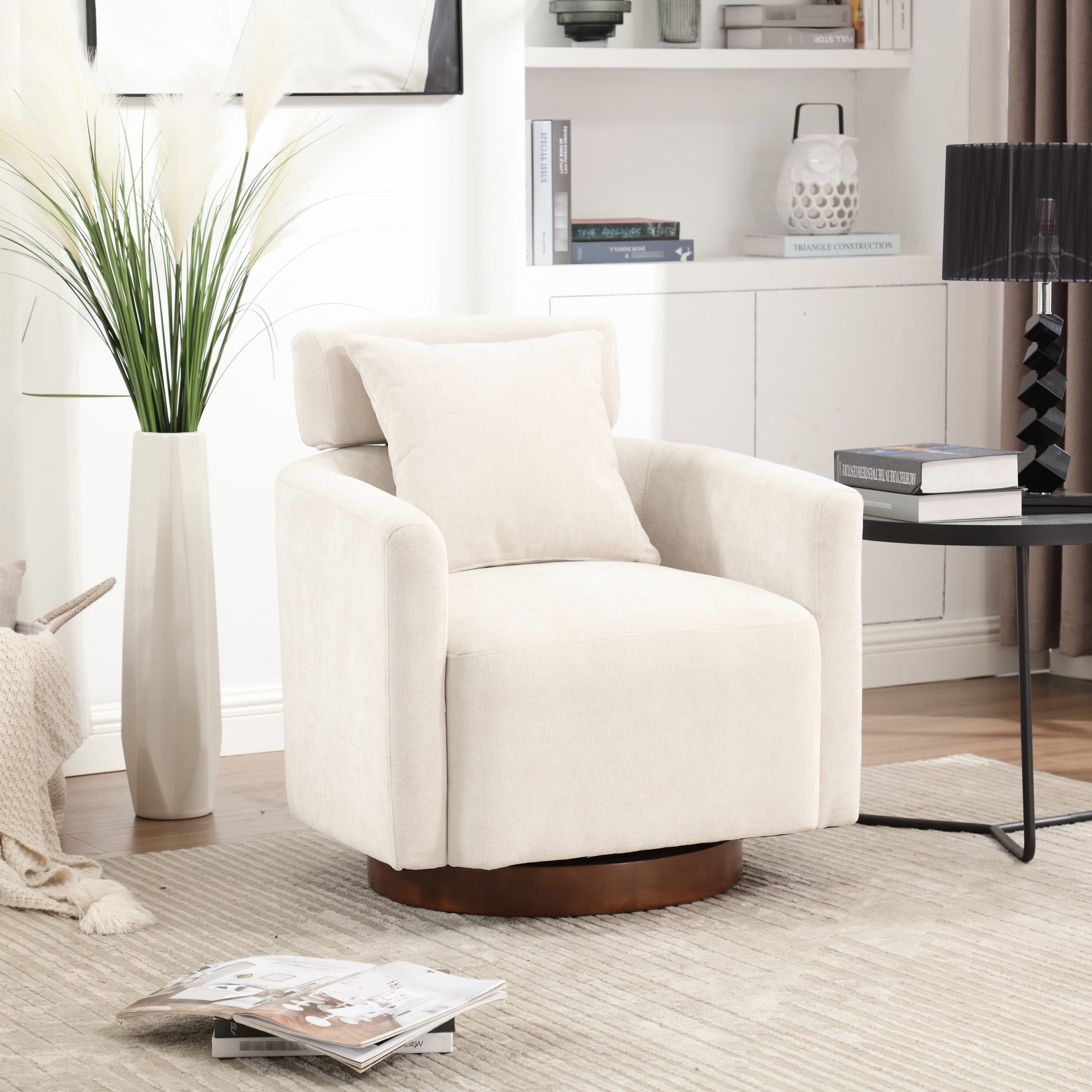 Cozy Living Room Seating With 360° Spin, Chenille Fabric, Adjustable ...