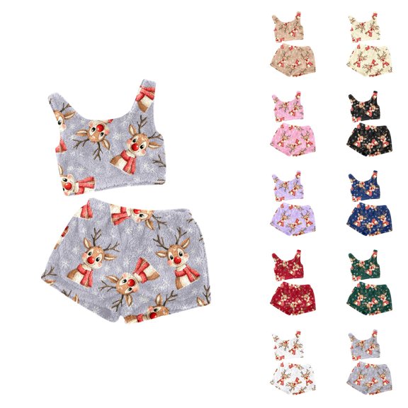 Cozy Lounge Shorts – 2 Piece Pajamas Women Women's Two Piece Casual Set Solid Color Tank Top And Shorts Comfortable Sleepwear And Loungewear Outfit