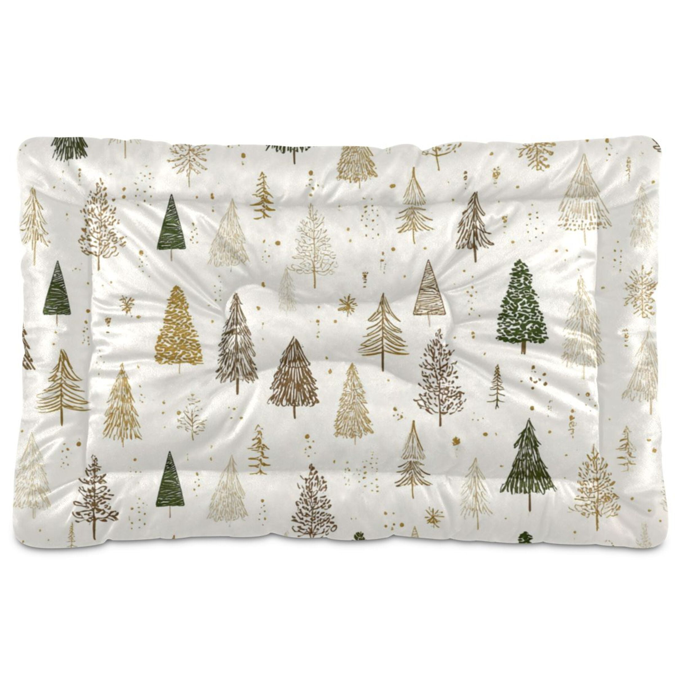 Cozy Mat Pet Bed Indoor Outdoor Warm Soft For Cat Dog Puppy(S/M) Adorable Christmas Tree