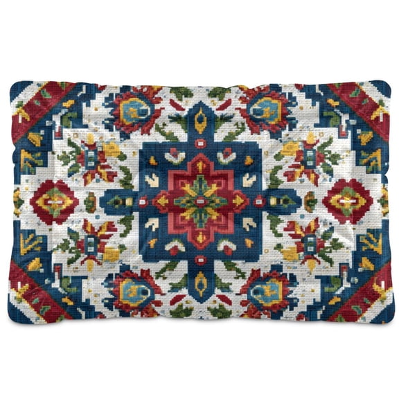 Cozy Mat Pet Bed Indoor Outdoor Warm Soft For Cat Dog Puppy(S/M) An Intricate Persian Rug Pattern