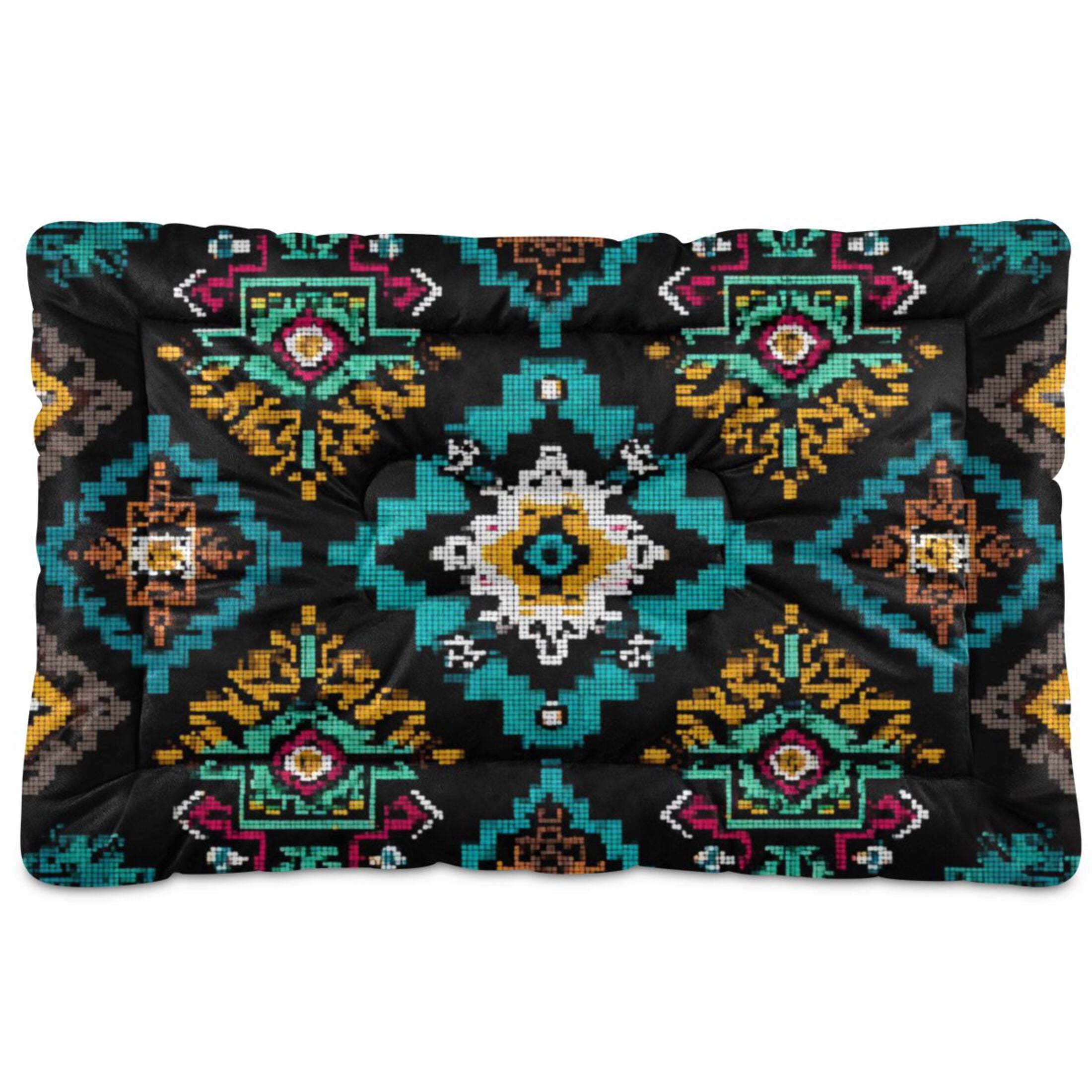 Cozy Mat Pet Bed Indoor Outdoor Warm Soft For Cat Dog Puppy(S/M) Aztec-inspired Pattern