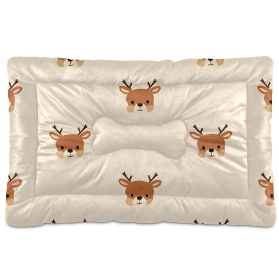 Cozy Mat Pet Bed Indoor Outdoor Warm Soft For Cat Dog Puppy(S/M) Beige Background