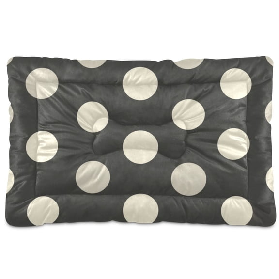Cozy Mat Pet Bed Indoor Outdoor Warm Soft For Cat Dog Puppy(S/M) Black &white Polka Dot Designed