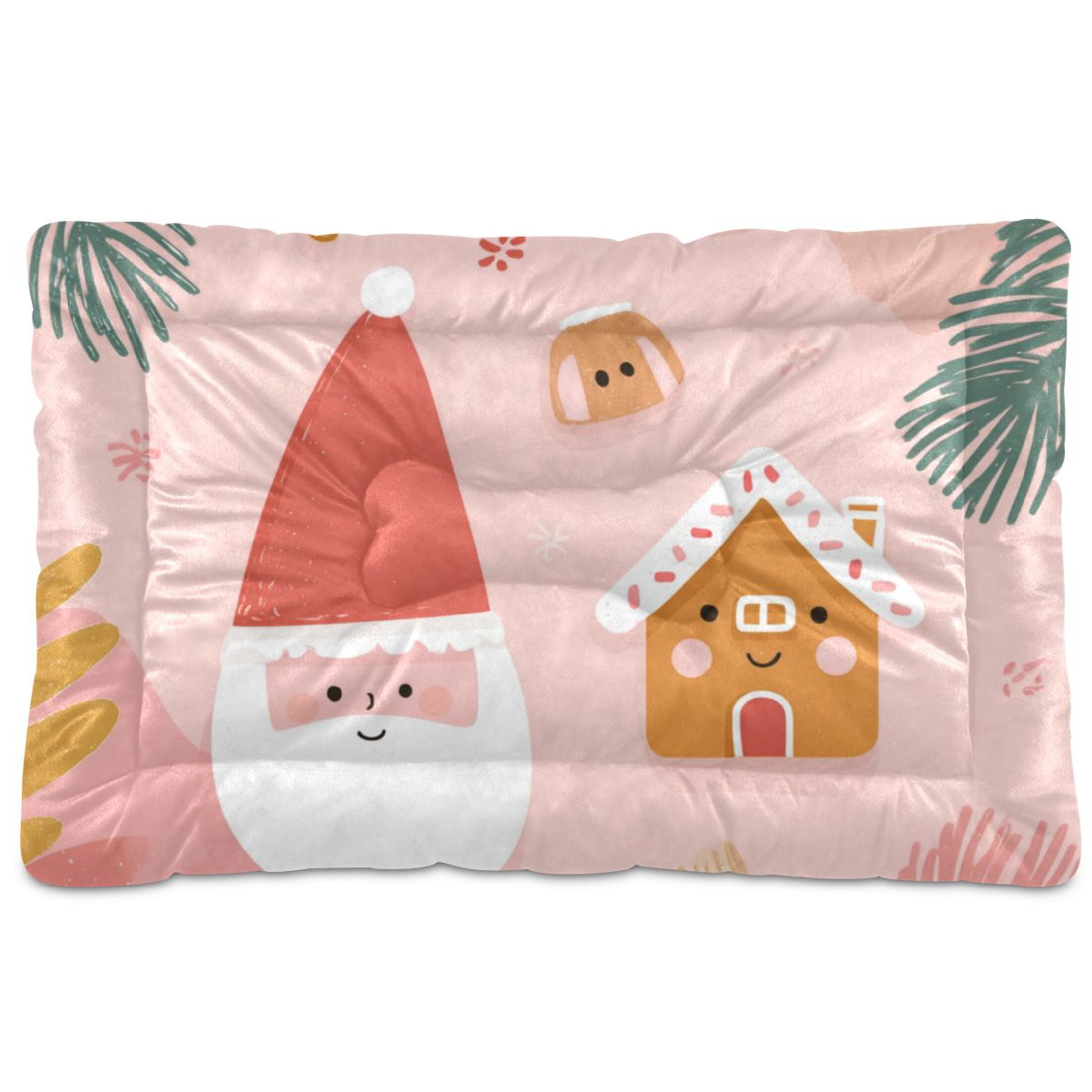 Cozy Mat Pet Bed Indoor Outdoor Warm Soft For Cat Dog Puppy(S/M) Christmas Elements