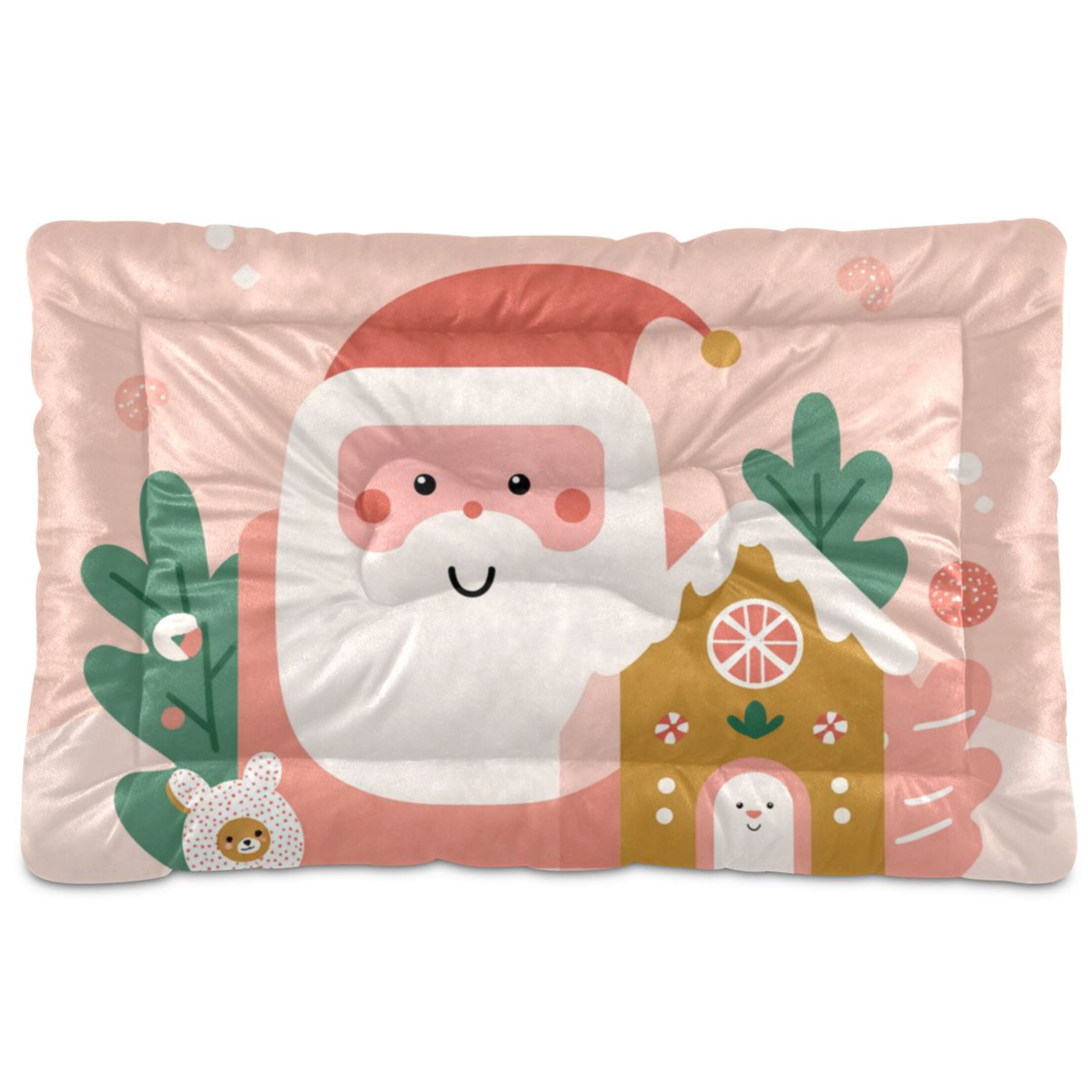 Cozy Mat Pet Bed Indoor Outdoor Warm Soft For Cat Dog Puppy(S/M) Christmas Theme