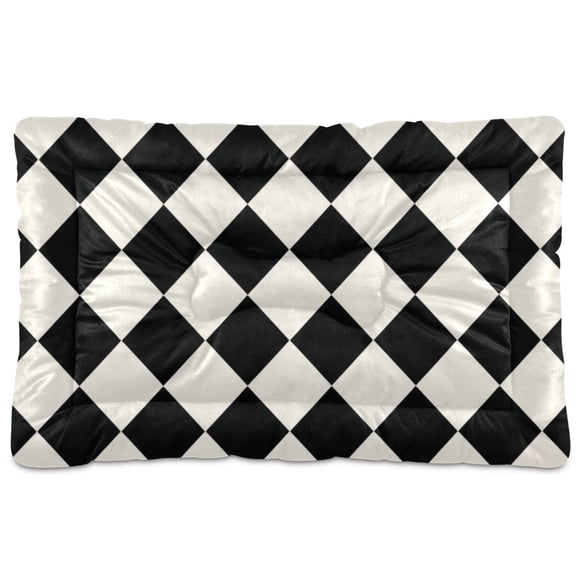 Cozy Mat Pet Bed Indoor Outdoor Warm Soft For Cat Dog Puppy(S/M) Classic Black and White