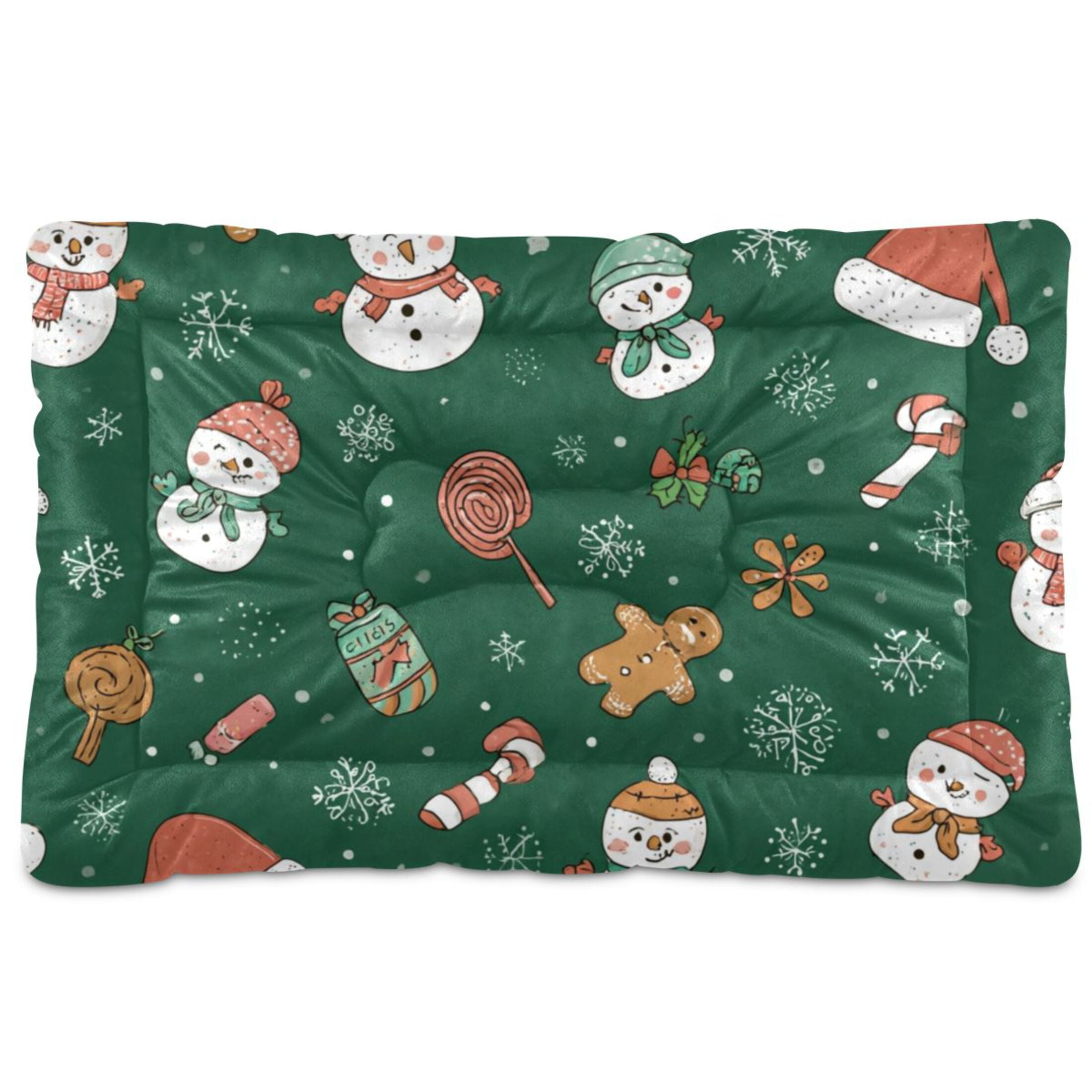 Cozy Mat Pet Bed Indoor Outdoor Warm Soft For Cat Dog Puppy(S/M) Cute Christmas Pattern