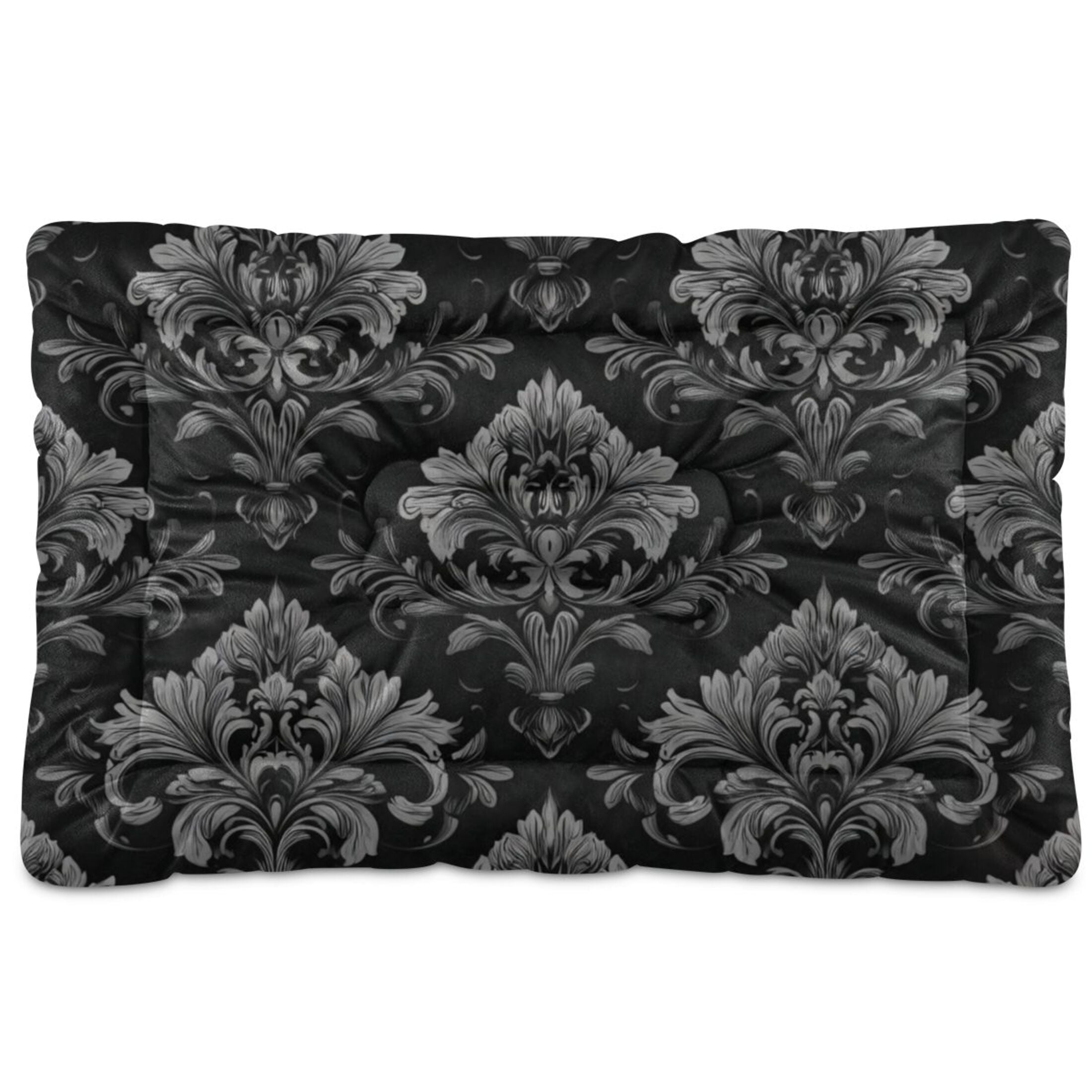 Cozy Mat Pet Bed Indoor Outdoor Warm Soft For Cat Dog Puppy(S/M) Damask Pattern