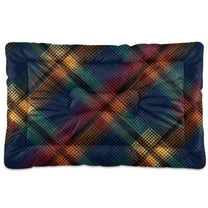 Cozy Mat Pet Bed Indoor Outdoor Warm Soft For Cat Dog Puppy(S/M) Dark Checkered