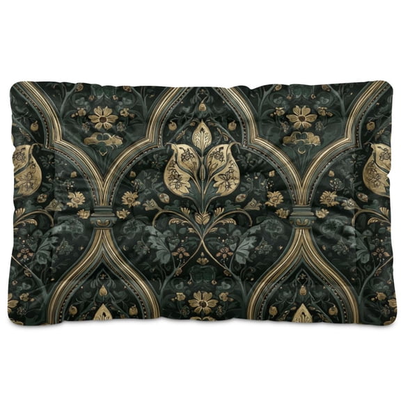 Cozy Mat Pet Bed Indoor Outdoor Warm Soft For Cat Dog Puppy(S/M) Floral Motifs Gothic Arches