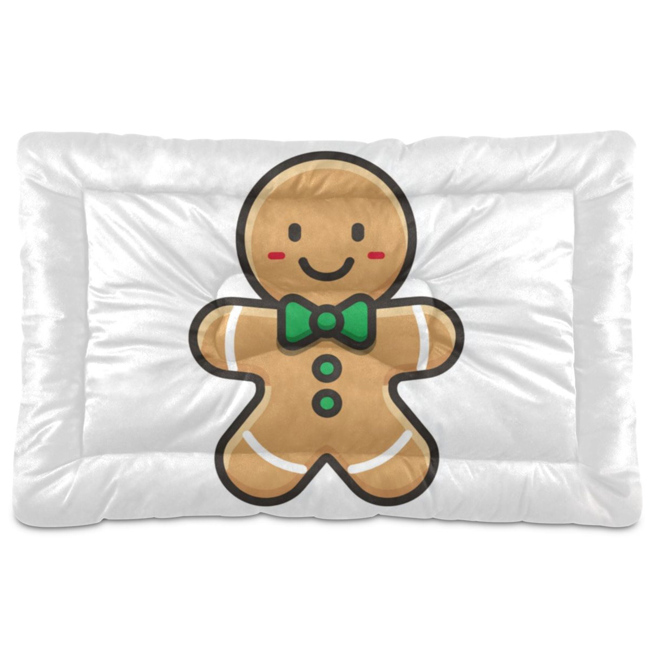 Cozy Mat Pet Bed Indoor Outdoor Warm Soft For Cat Dog Puppy(S/M) Gingerbread Man Character