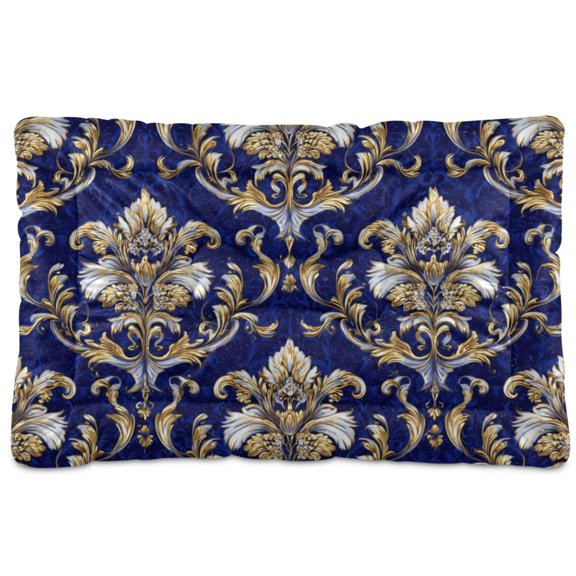 Cozy Mat Pet Bed Indoor Outdoor Warm Soft For Cat Dog Puppy(S/M) Gold Baroque Style