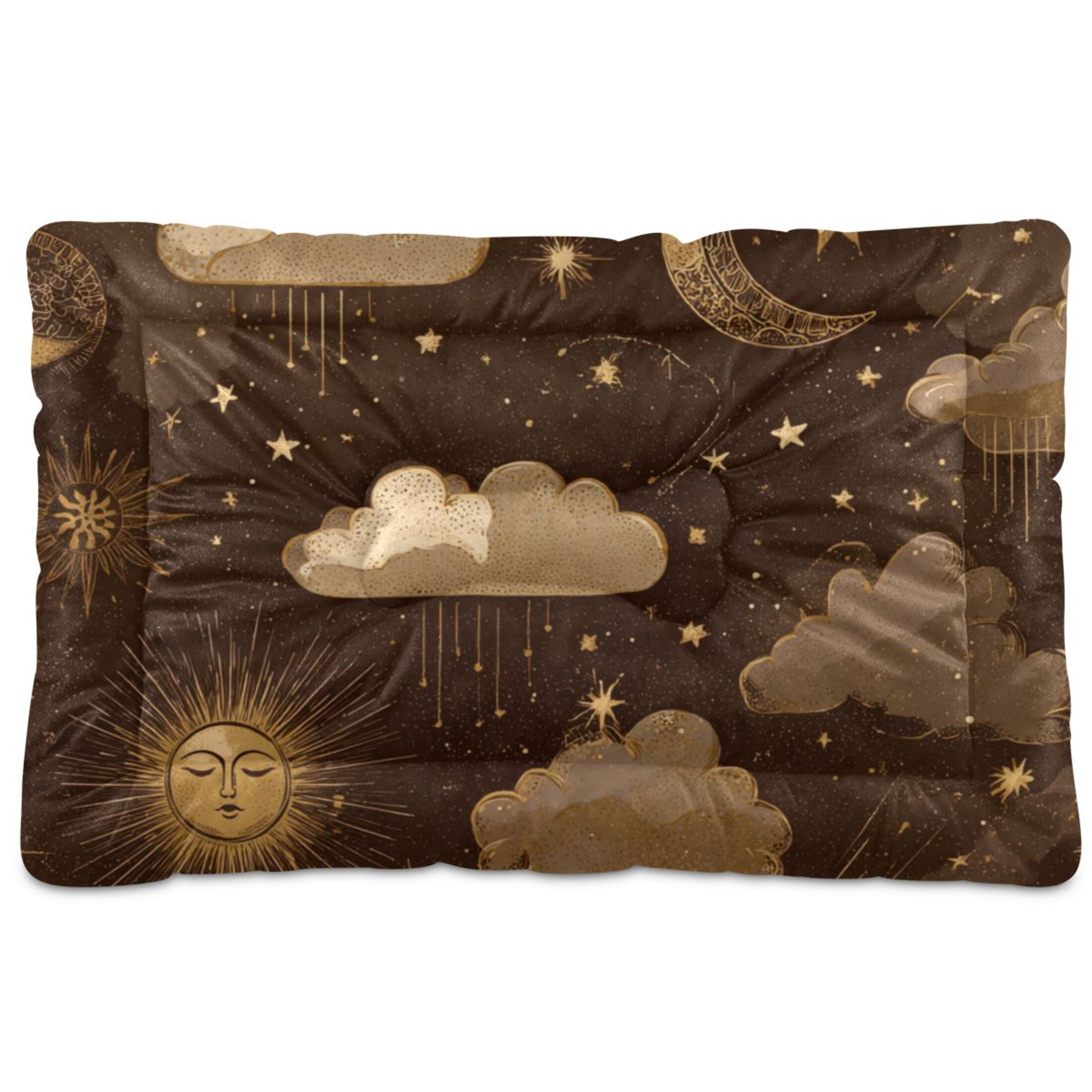 Cozy Mat Pet Bed Indoor Outdoor Warm Soft For Cat Dog Puppy(S/M) Gold Foil