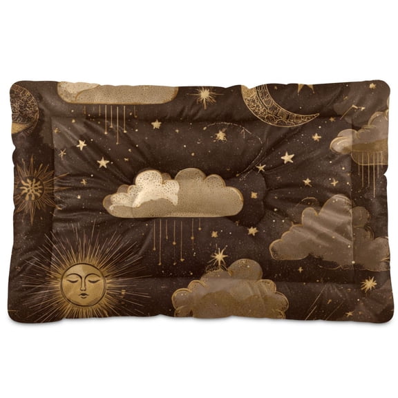 Cozy Mat Pet Bed Indoor Outdoor Warm Soft For Cat Dog Puppy(S/M) Gold Foil