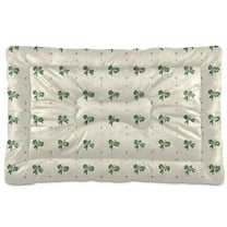 Cozy Mat Pet Bed Indoor Outdoor Warm Soft For Cat Dog Puppy(S/M) Green Bows