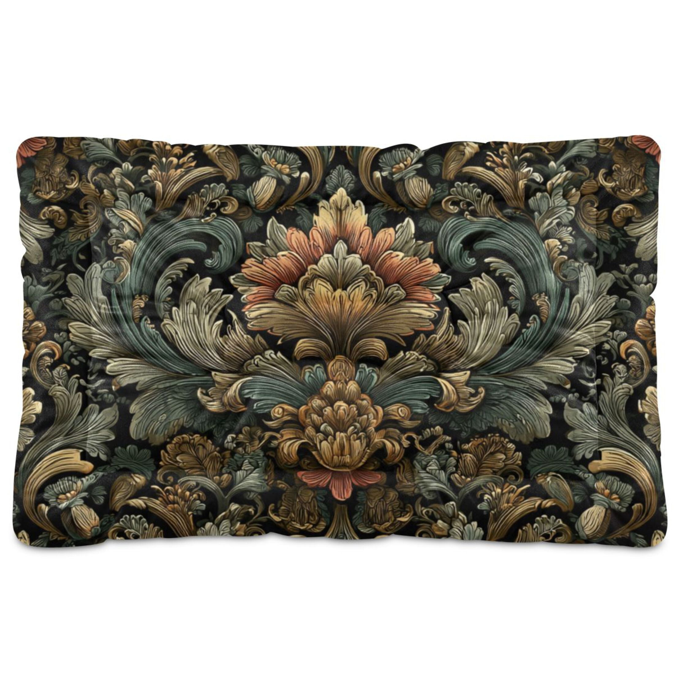 Cozy Mat Pet Bed Indoor Outdoor Warm Soft For Cat Dog Puppy(S/M) Intricate Baroque-style
