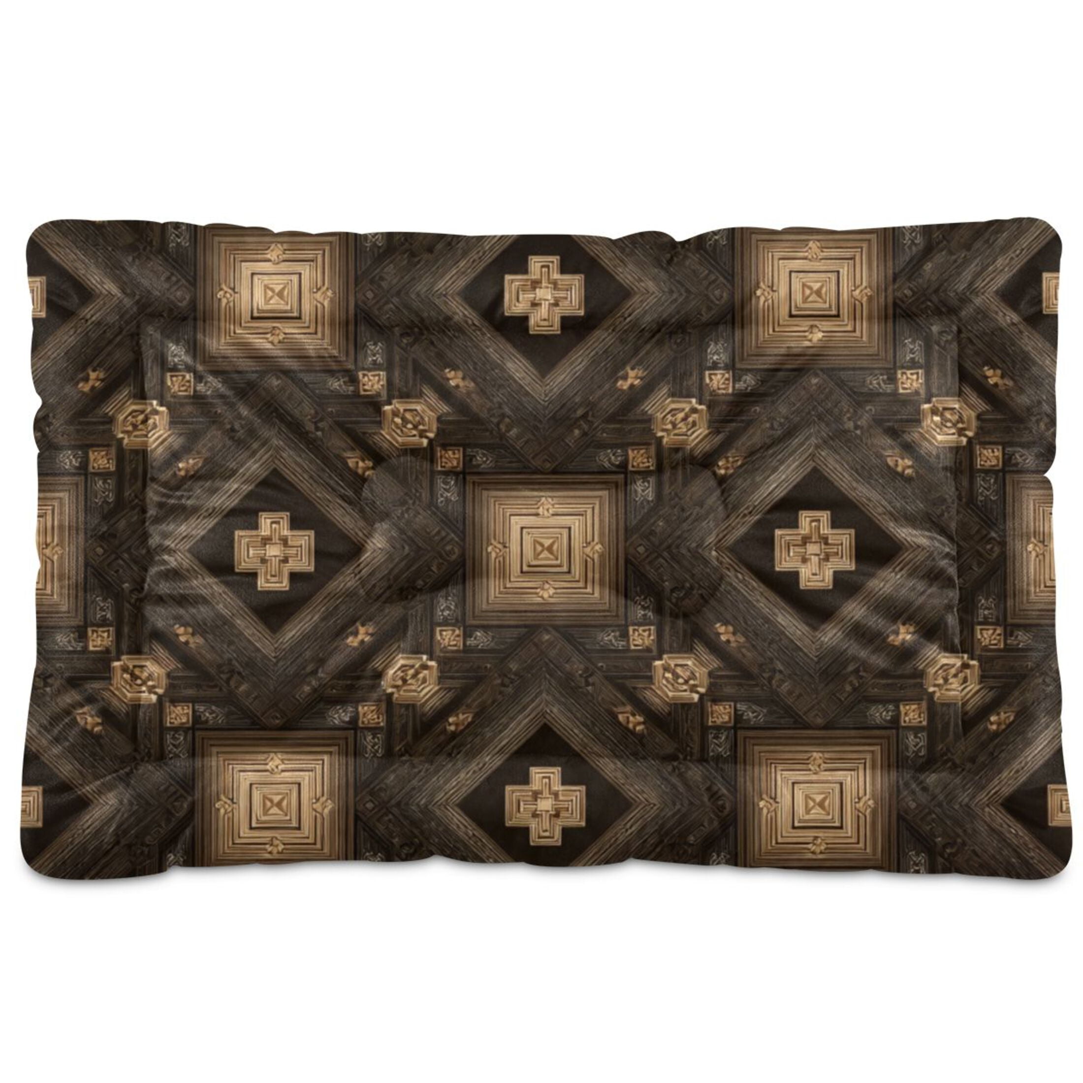 Cozy Mat Pet Bed Indoor Outdoor Warm Soft For Cat Dog Puppy(S/M) Intricate Patterns