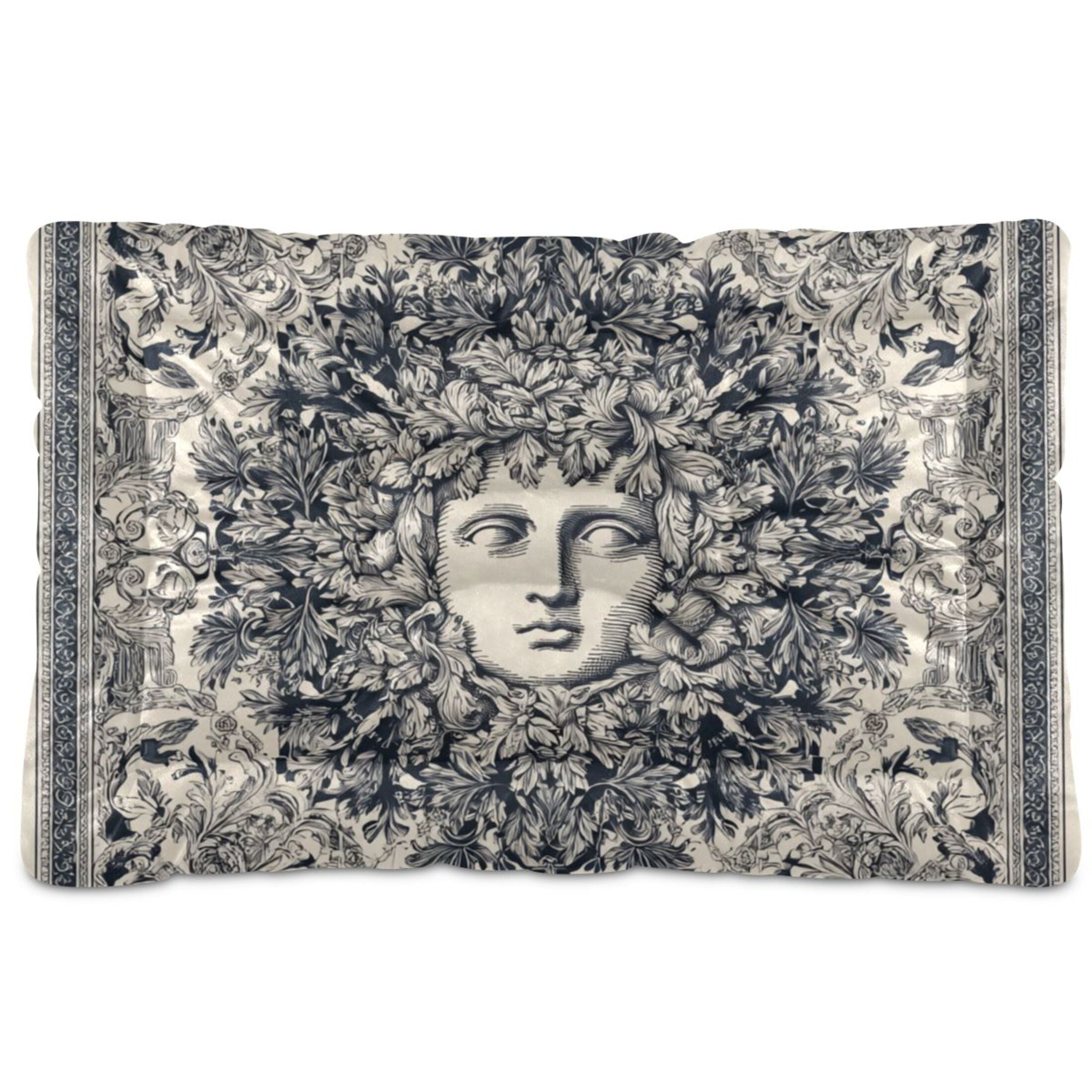 Cozy Mat Pet Bed Indoor Outdoor Warm Soft For Cat Dog Puppy(S/M) Intricate Vintage Pattern